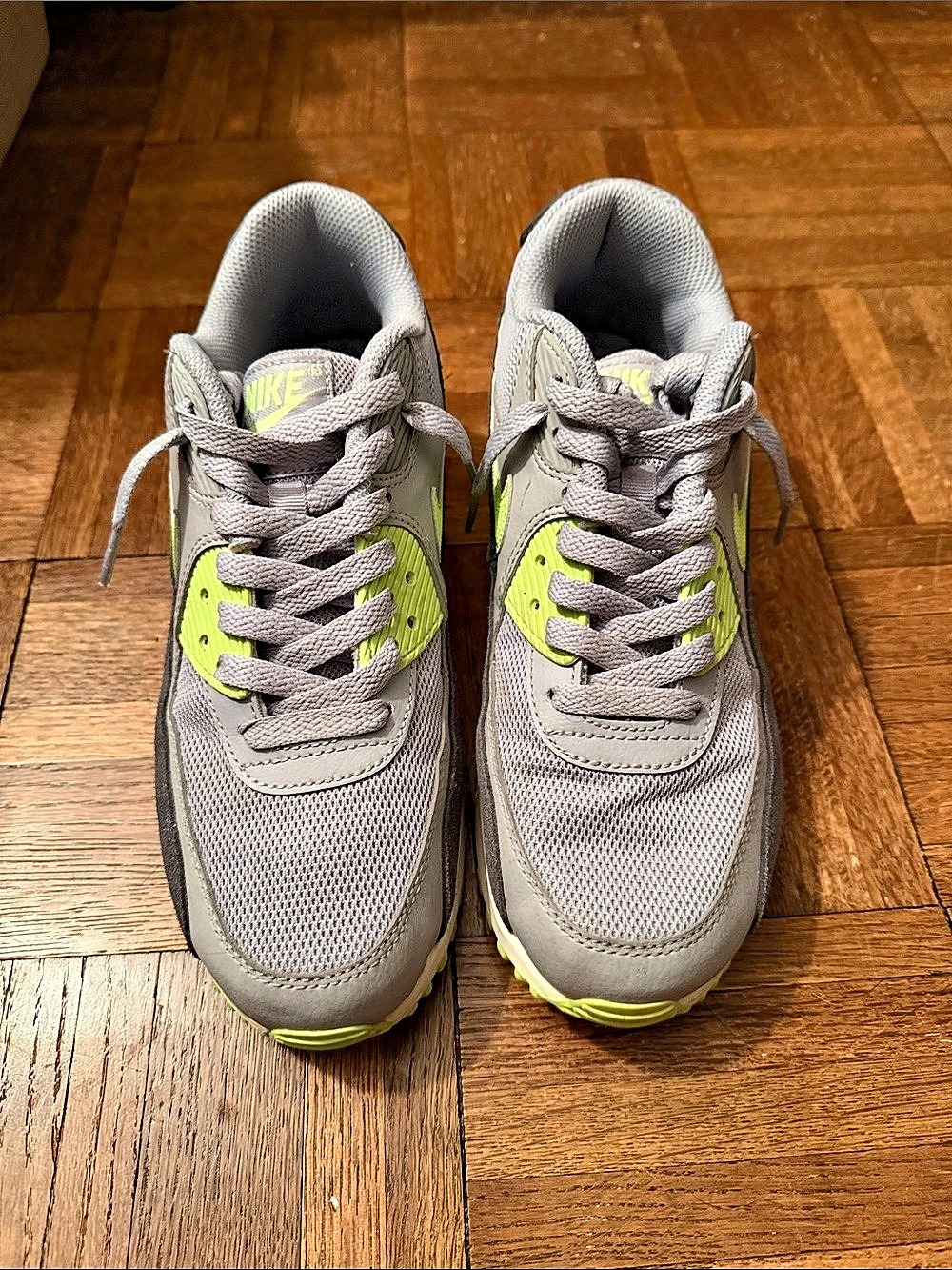 Nike Air Max 90 Gray & Green Sneakers US 8